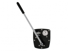 Manually operated pump- and valve units